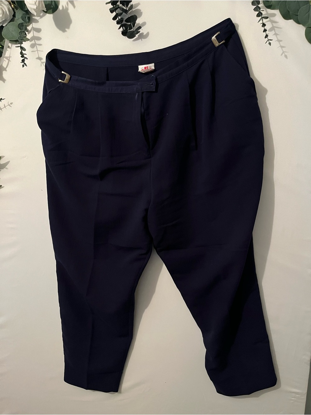 Alia Dark Navy Tailored Chinos